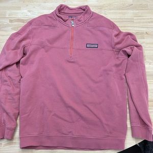 Vineyard Vines 1/4 Zip Pullover Salmon Color Medium
